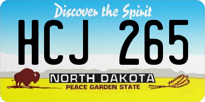 ND license plate HCJ265