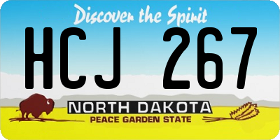 ND license plate HCJ267