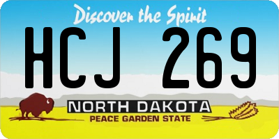 ND license plate HCJ269