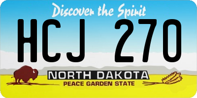 ND license plate HCJ270