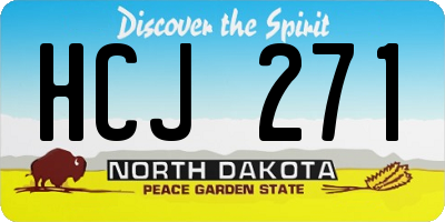 ND license plate HCJ271