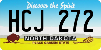 ND license plate HCJ272