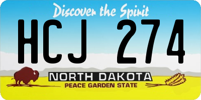 ND license plate HCJ274