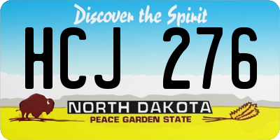 ND license plate HCJ276