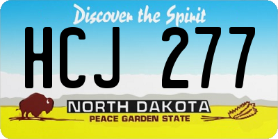 ND license plate HCJ277