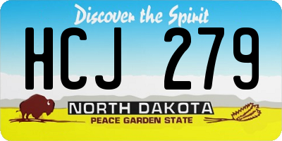 ND license plate HCJ279