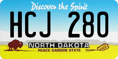ND license plate HCJ280