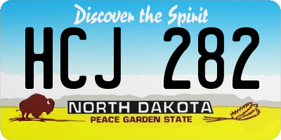 ND license plate HCJ282