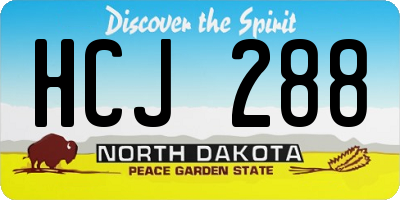 ND license plate HCJ288