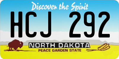 ND license plate HCJ292