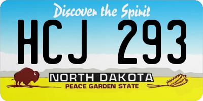 ND license plate HCJ293