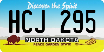 ND license plate HCJ295