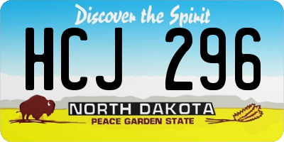 ND license plate HCJ296