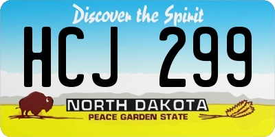 ND license plate HCJ299