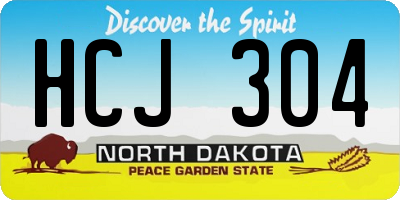 ND license plate HCJ304