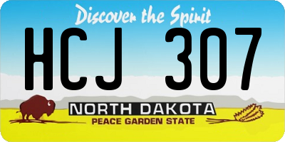 ND license plate HCJ307