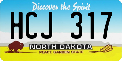 ND license plate HCJ317