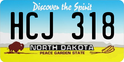 ND license plate HCJ318