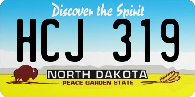 ND license plate HCJ319