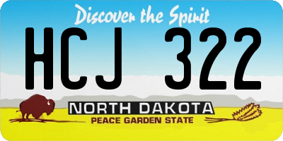 ND license plate HCJ322