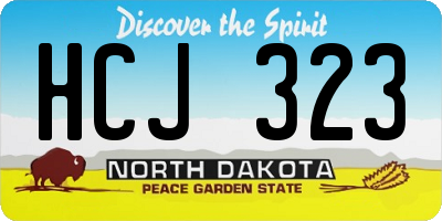 ND license plate HCJ323