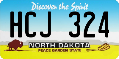 ND license plate HCJ324