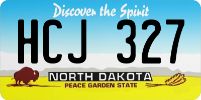 ND license plate HCJ327