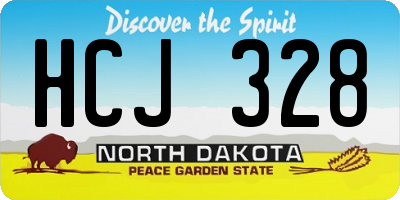 ND license plate HCJ328
