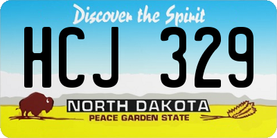 ND license plate HCJ329