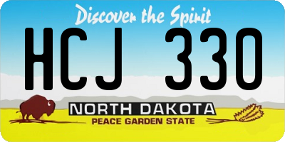 ND license plate HCJ330