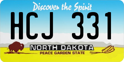 ND license plate HCJ331