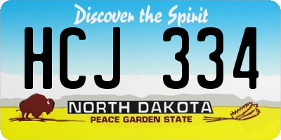 ND license plate HCJ334