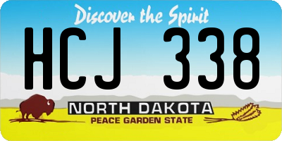 ND license plate HCJ338