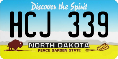 ND license plate HCJ339