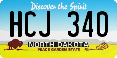 ND license plate HCJ340