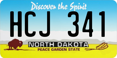 ND license plate HCJ341