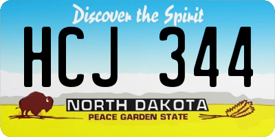 ND license plate HCJ344