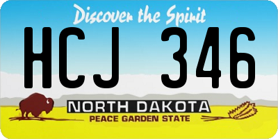 ND license plate HCJ346