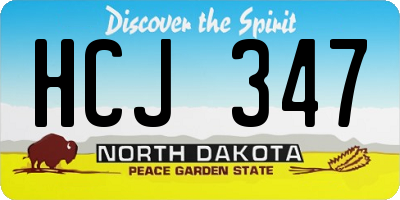 ND license plate HCJ347