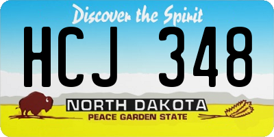 ND license plate HCJ348