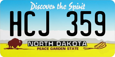 ND license plate HCJ359