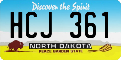 ND license plate HCJ361