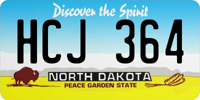 ND license plate HCJ364