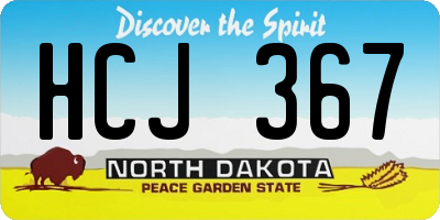 ND license plate HCJ367