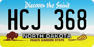 ND license plate HCJ368