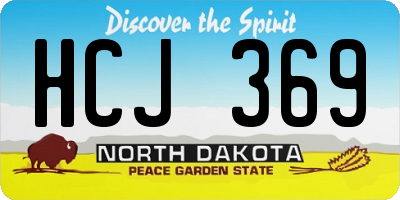 ND license plate HCJ369