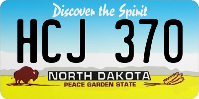 ND license plate HCJ370