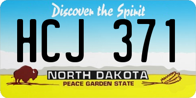 ND license plate HCJ371