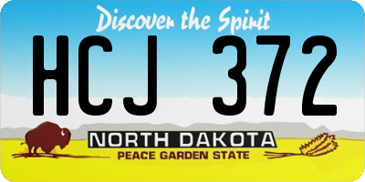 ND license plate HCJ372