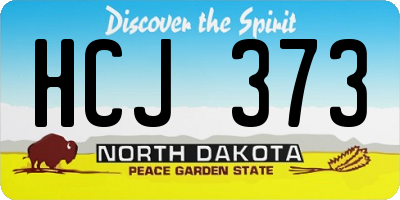 ND license plate HCJ373